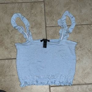 Light blue crop top